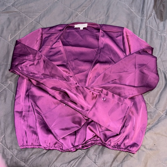 GOOD AMERICAN SILKY PURPLE TOP - Picture 2 of 4